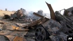 Un site de radar après un raid aérien américain, Hodeida,Yemen, le 13 octobre 2016. (AP Photo via AP video)