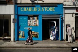 An exterior view shows Charlie's Store open as usual, in which CCTV from inside appeared to show Dawn Sturgess the day before she became seriously ill, in Salisbury, England, July 6, 2018.