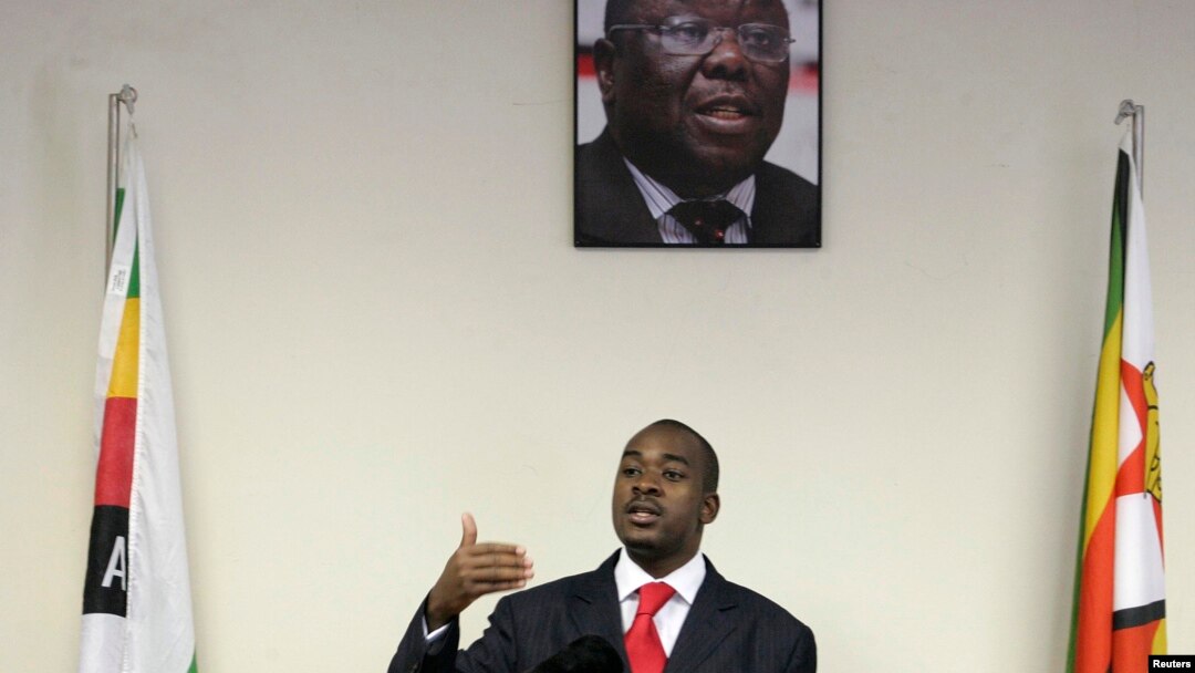 Zimbabwe's main opposition party the Movement For Democratic Change says Nelson Chamisa will serve as president of the party until Morgan Tsvangirai returns from receiving cancer treatment in South Africa.