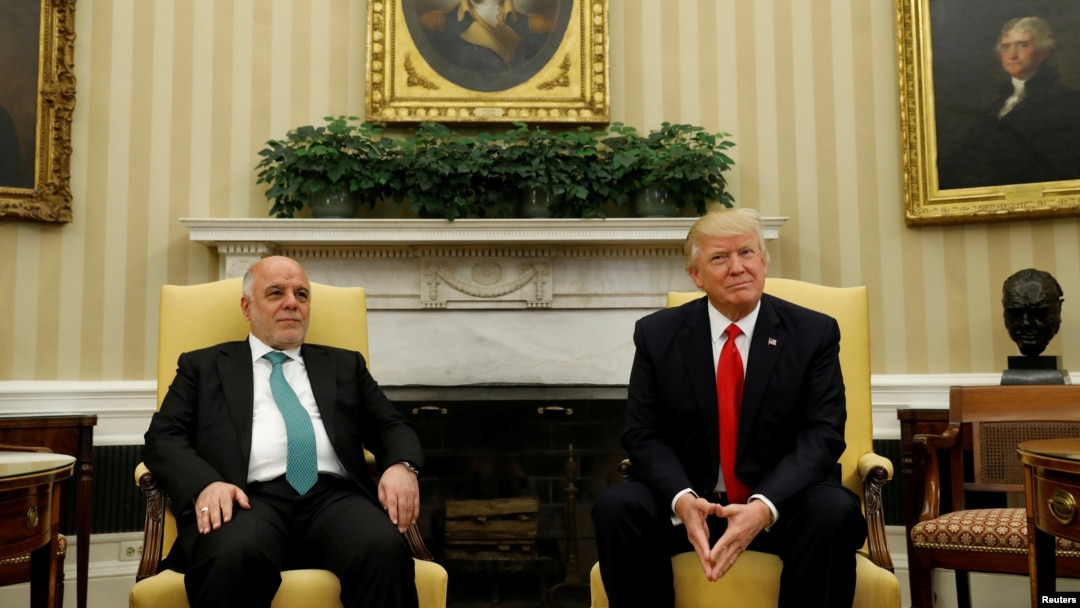 Tổng thống Donald Trump gặp gỡ Thủ tướng Iraq Haider al-Abadi, 20/3/2017.