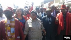 FILE: MDC-T leader Morgan Tsvangirai and his wife Elizaberth, Zimbabwe People First leader Joice Mujuru, ZimFirst's Didymus Mutasa, Nelson Chamisa of MDC-T