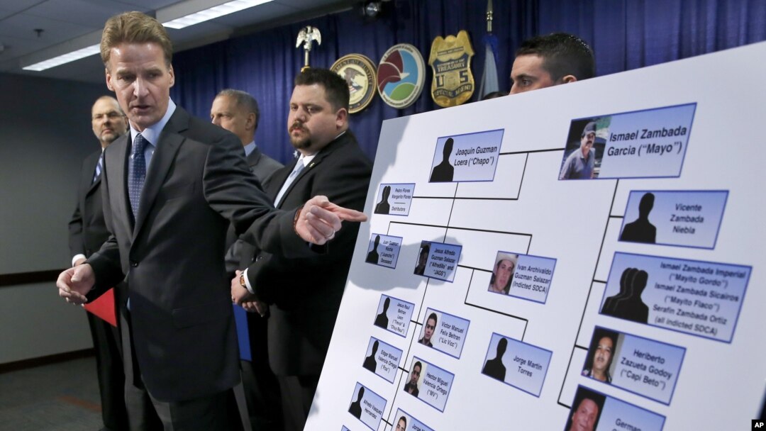 El fiscal Zachary T. Fardon haciendo referencia a los miembros del cartel de Sinaloa.