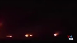 ویدیوی منتسب به حملات هوایی به یک پایگاه سپاه در شهر بیضا، استان فارس - یکشنبه شب ۲ فروردین