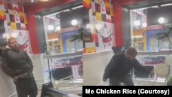 Me Chicken Rice, a Thai restaurant in Manhattan, New York City, was rampaged by a man after his unsuccessful request for food from the restaurant