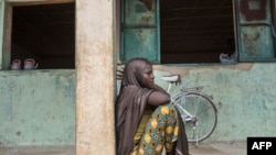 Une jeune déplacée nigériane dans un camp de Gwoza, Nigeria, le 1er août 2017