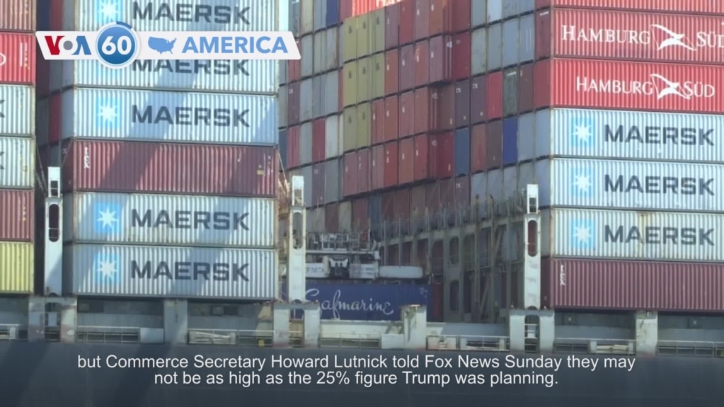 VOA60 America - New US tariffs on Canada, Mexico could be eased, Commerce Secretary Lutnick says