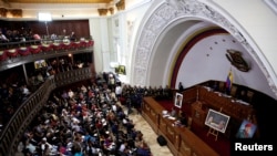 A view of a session of the National Constituent Assembly in Caracas, Venezuela, Aug. 8, 2017.