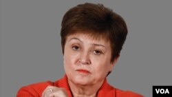 អ្នកស្រី Kristalina Georgieva ជា​នាយិកា​មូលនិធិ​រូបិយវត្ថុ​អន្តរជាតិ ដែល​ហៅ​កាត់ថា IMF។