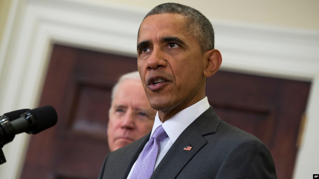 Presiden AS Barack Obama memberikan keterangan pers mengenai rencana memerangi ISIS hari Rabu (11/2).