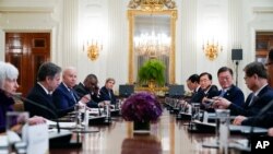 조 바이든 미국 대통령과 문재인 한국 대통령이 21일 백악관에서 정상회담을 했다.