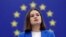 FILE - Exiled Belarusian opposition leader Sviatlana Tsikhanouskaya speaks at the European Parliament on Sept. 13, 2023, in Strasbourg, France.