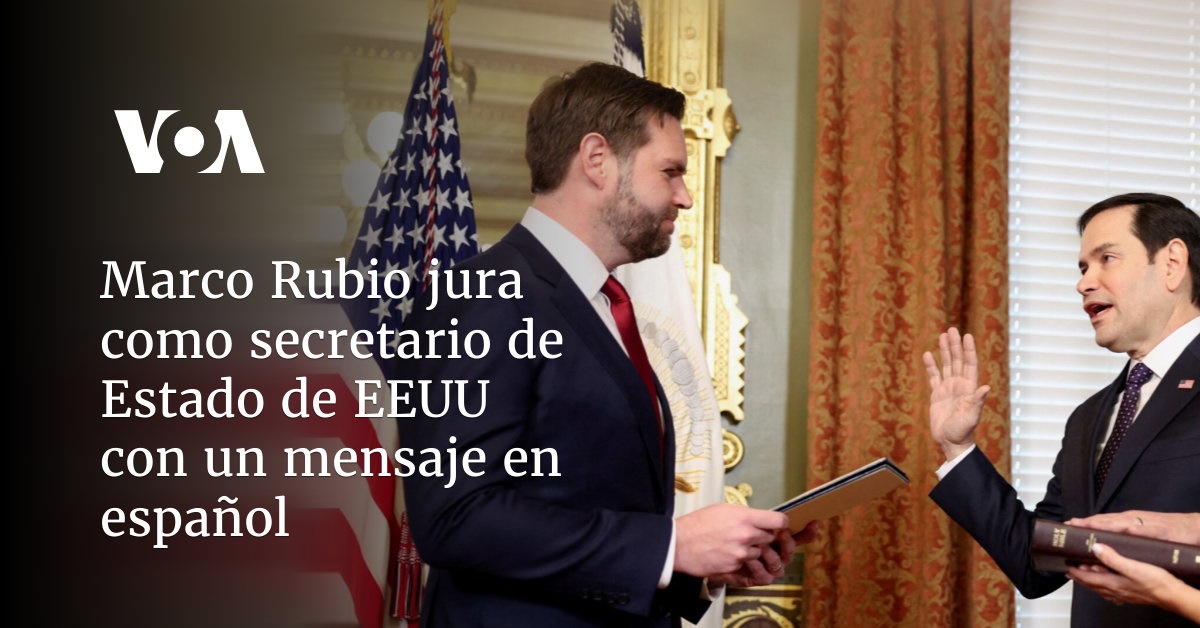 Marco Rubio jura como secretario de Estado de EEUU con un mensaje en ...