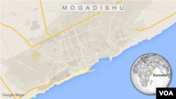 ແຜນທີ່ນະຄອນຫຼວງ Mogadishu, ໂຊມາເລຍ.