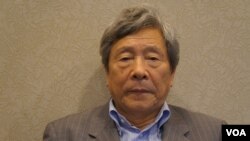 日本横浜市立大学名誉教授矢吹晋是在中日两国著名的研究中国学者（美国之音歌篮拍摄）