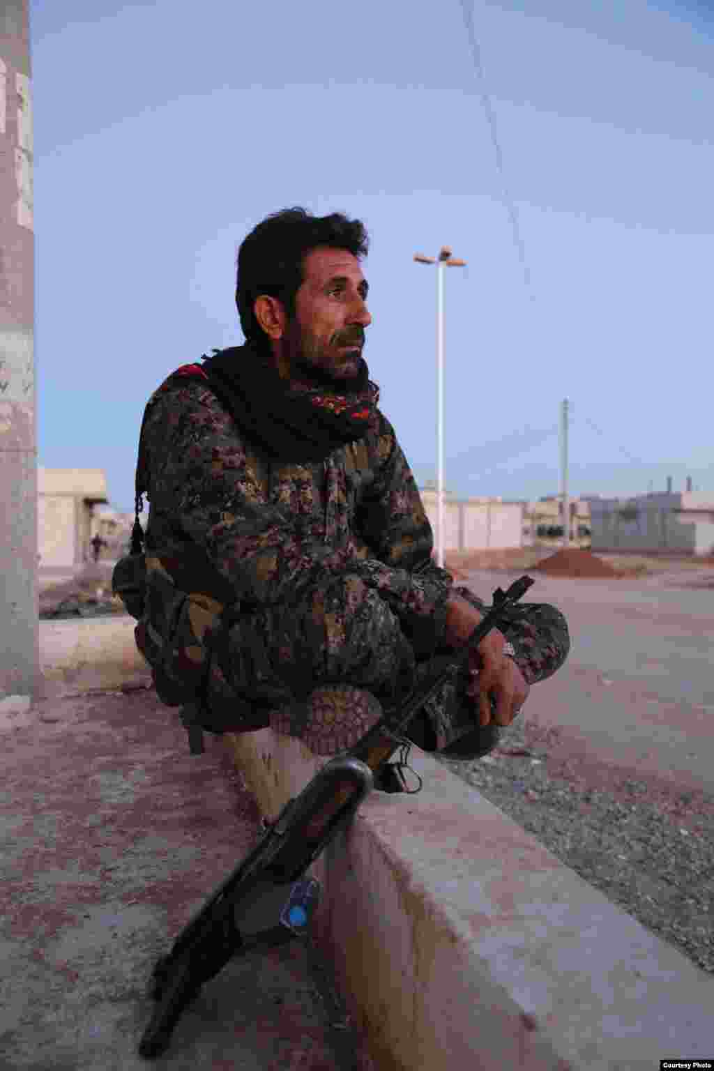 A field commander from the People&rsquo;s Protection Units in Kobani, Syria, Oct. 22, 2014. (Shirwan Qasim / Transterra Media) 