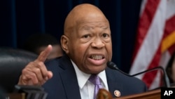 FILE - House Oversight and Reform Committee Chair Elijah Cummings, D-Md., speaks on Capitol Hill in Washington, April 2, 2019.
