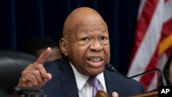 FILE - House Oversight and Reform Committee Chairman Elijah Cummings, D-Md., speaks on Capitol Hill in Washington, April 2, 2019.