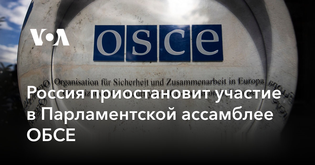 Россия приостановит участие в Парламентской ассамблее ОБСЕ