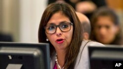 La canciller venezolana Delcy Rodríguez calificó a su par brasileño, Aloysio Nunes, de “funcionario de la dictadura de Brasil”. El flamante ministro había afirmado que el gobierno chavista se convirtió “en una dictadura”.