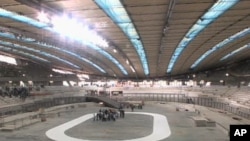 The cycling track (velodrome) for the upcoming 2012 Olympic Games in London