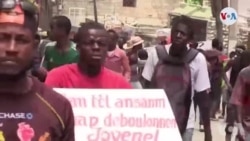 Ayiti: Lapolis Anpeche yon Gwoup Manifestan Rive Devan Kay Prezidan Jovenel Moïse