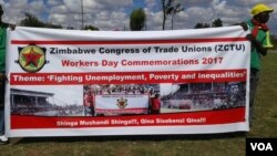 Zimbabwean workers commemorate Workers' Day.