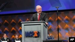 U.S. Attorney General Jeff Sessions speaks at the International Association of Chiefs of Police conference in Philadelphia, Oct. 23, 2017.