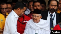 Presiden Joko Widodo dan Cawapres Ma'ruf Amin (foto: dok). Selama empat tahun pemerintahan Jokowi, dinilai ada kecenderungan meningkatnya intoleransi dan politik identitas.