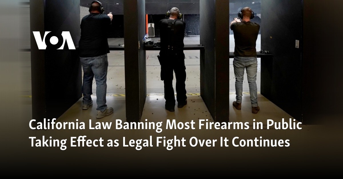 California Law Banning Most Firearms In Public Taking Effect As Legal ...