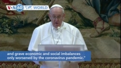 VOA60 Addunyaa - Pope Francis called for solidarity in his Christmas message Friday