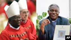  Francis Arinze, 80, of Nigeria, (left) and Peter Turkson, 64, of Ghana, (right) are candidates to replace Pope Benedict as head of the Roman Catholic Church.