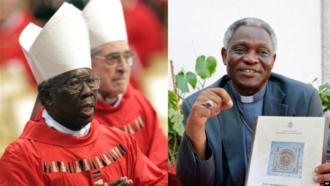  Francis Arinze, 80, of Nigeria, (left) and Peter Turkson, 64, of Ghana, (right) are candidates to replace Pope Benedict as head of the Roman Catholic Church.
