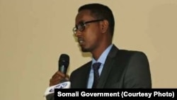 FILE - Abbas Abdullahi Sheikh Siraji, minister of public works and reconstruction in Somalia, is shown in this undated photo.