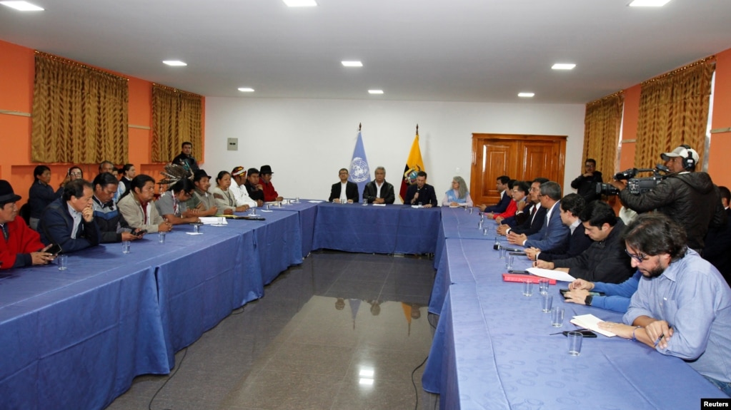 Gobierno de Ecuador y líderes indígeneas llegaron a un acuerdo el domingo 13 de octubre de 2019 que debe poner fin a 11 días de protestas en las calles.