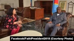 Le président Félix Tshisekedi, et la cheffe de la Monusco, Leila Zerrougui, Kinshasa,RDC, le 30 décembre 2019. (Facebook/FathiPresident2018)