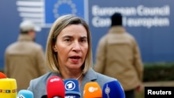 Federica Mogherini, chef de la diplomatie de l'Union européenne, Bruxelles, Belgique, 15 décembre 2016. 