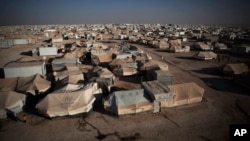 Kamp pengungsi Suriah 'Zaatari' di Yordania, yang diguncang aksi kekerasan Sabtu 5/4 (foto: dok). 
