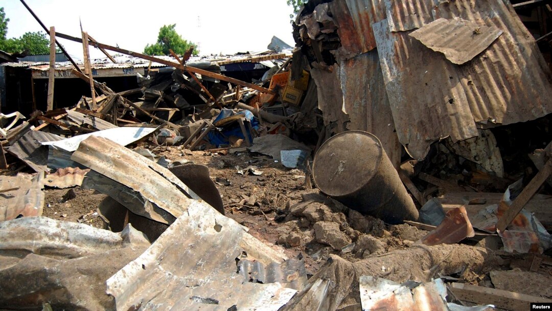 Bekas serangan militan Boko Haram di Nigeria (foto: dok).