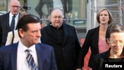 Archbishop Philip Wilson arrives at Newcastle Local Court in Newcastle, Australia, May 22, 2018. 