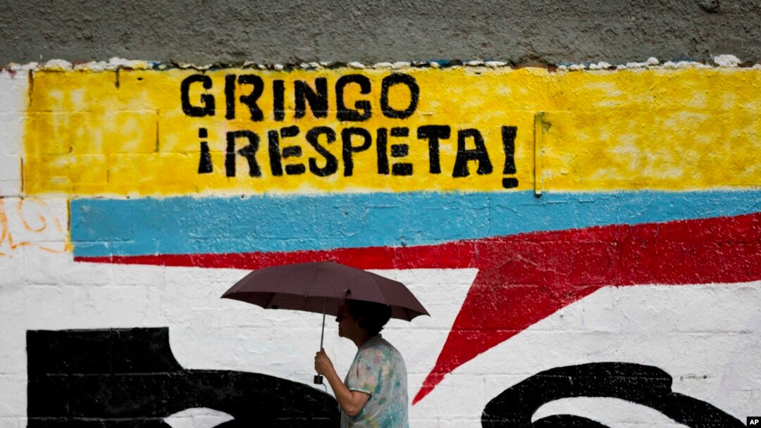 Tranh vẽ anh hùng độc lập của Venezuela Simon Bolivar ở Caracas.