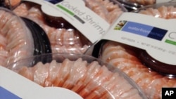 Despite Thailand's repeated promises to reform its seafood export industry, shrimp peeled by slaves still winds up in foreign markets. This was found at a Safeway store in Phoenix, Arizona., Nov. 30, 2015.
