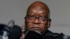 L'ancien président sud-africain Jacob Zuma s'adresse à la presse à son domicile de Nkandla, dans la province du KwaZulu-Natal.