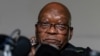 FILE - Former South African President Jacob Zuma addresses the press at his home in Nkandla, KwaZulu-Natal Province, July 4, 2021.