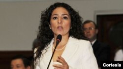 Cecilia Chacón del partido Fuerza Popular de Perú hace un llamado a los parlamentarios europeos para que se sumen al pedido de investigación ante la Corte Penal Internacional.