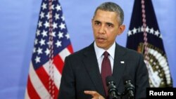 Obama tokom današnjeg predstavljanja budžeta u osnovnoj školi Pauel u Vašingtonu