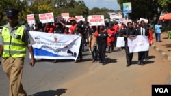 Protesters march against attacks on people with albinism in Lilongwe, the capital of Malawi in early 2016. Now the attacks have resurfaced. Albinos are targeted because of the false belief that their body parts have powers to increase wealth.