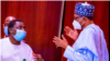 Buhari, dama da Femi Adesina, hagu (Facebook/Femi Adesina)