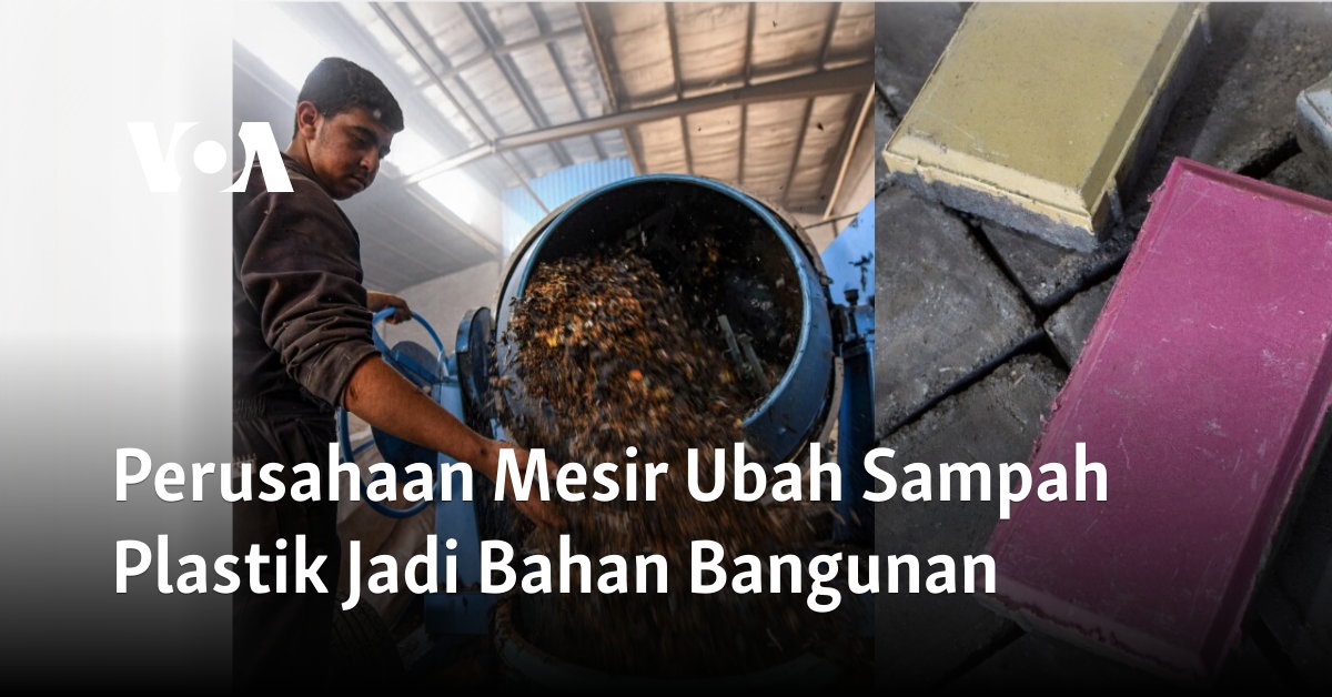 Perusahaan Mesir Ubah Sampah Plastik Jadi Bahan Bangunan