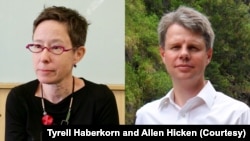 Professor Tyrell Haberkorn of University of Wisconsin-Madison (L) and Professor Allen Hicken of University of Michigan