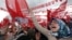 Supporters cheer Turkey's President Recep Tayyip Erdogan as he addresses an election rally ahead of Sunday's general election in Golbasi, Ankara, Turkey, June 5, 2015. 